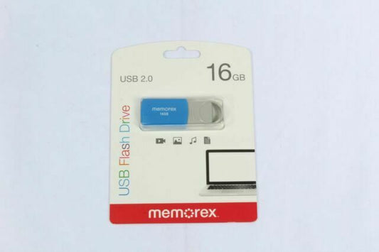 Memorex 16GB Flash Drive USB 2.0 - Blue (32020001621) image 0