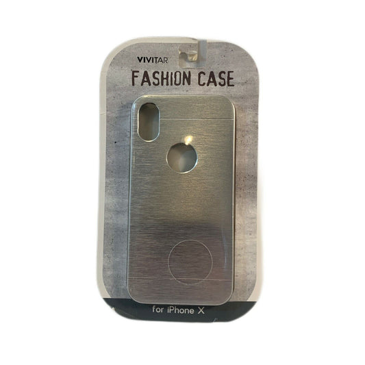 Vivitar Silver Fashion Case For Apple iPhone X Stainless Steel image 0