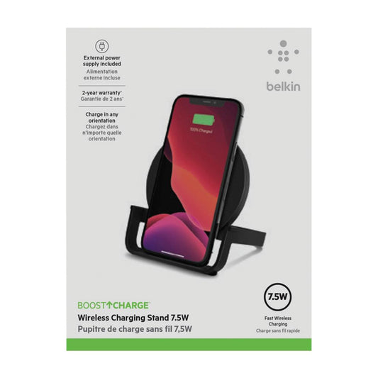 Belkin BOOSTUP 10W Qi Wireless Charging Stand - Black image 0