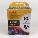 Genuine Kodak Inkjet Printer Ink Combo Pack 10C Multi-Color & 10B Black OEM image 0