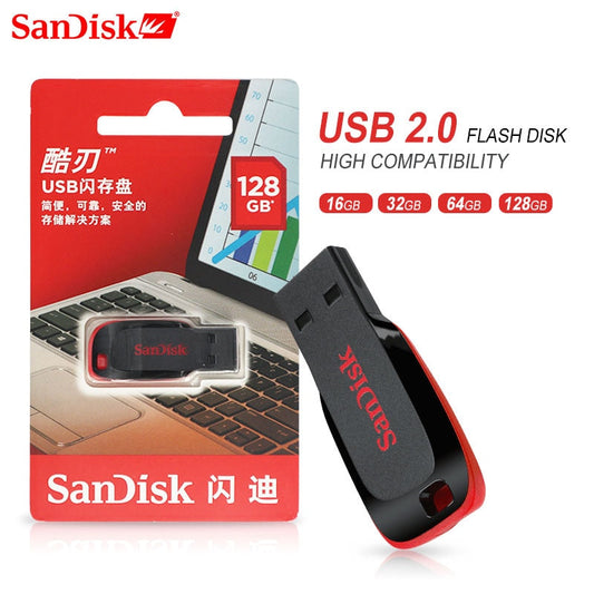 SANDISK Cruzer U Flash Drive 16GB USB 2.0 Black - 7899 image 0