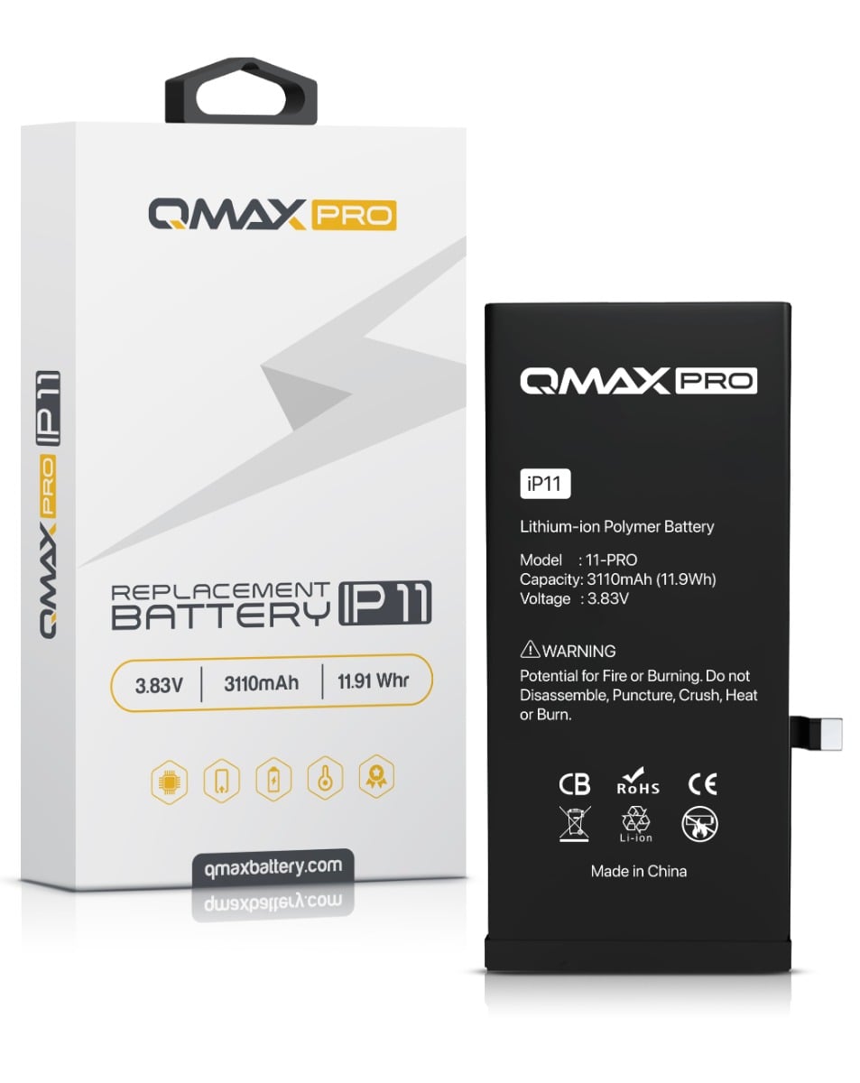 QMAX Pro Replacement Battery for iPhone 11 (3110 mAh) (Only Ground Shipping)