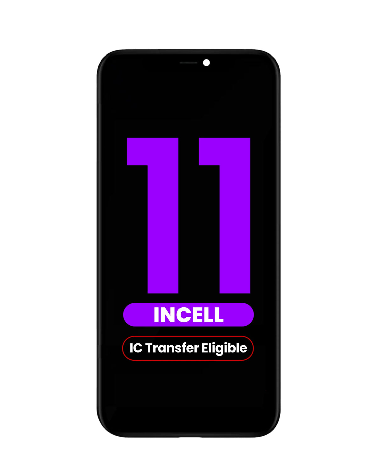 LCD Assembly with Steel Plate for iPhone 11 (Aftermarket Incell / QV7) (IC Transfer Eligible)