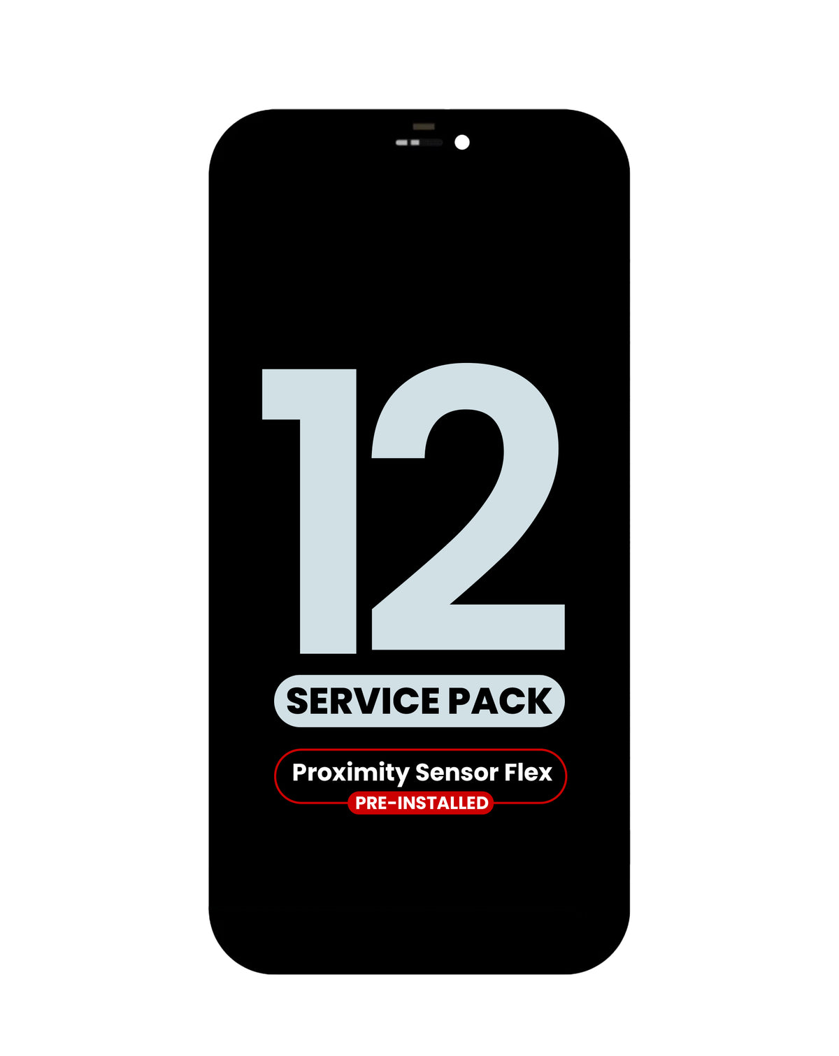 OLED Assembly with Proximity Sensor Flex Pre-Installed for iPhone 12 (Service Pack)