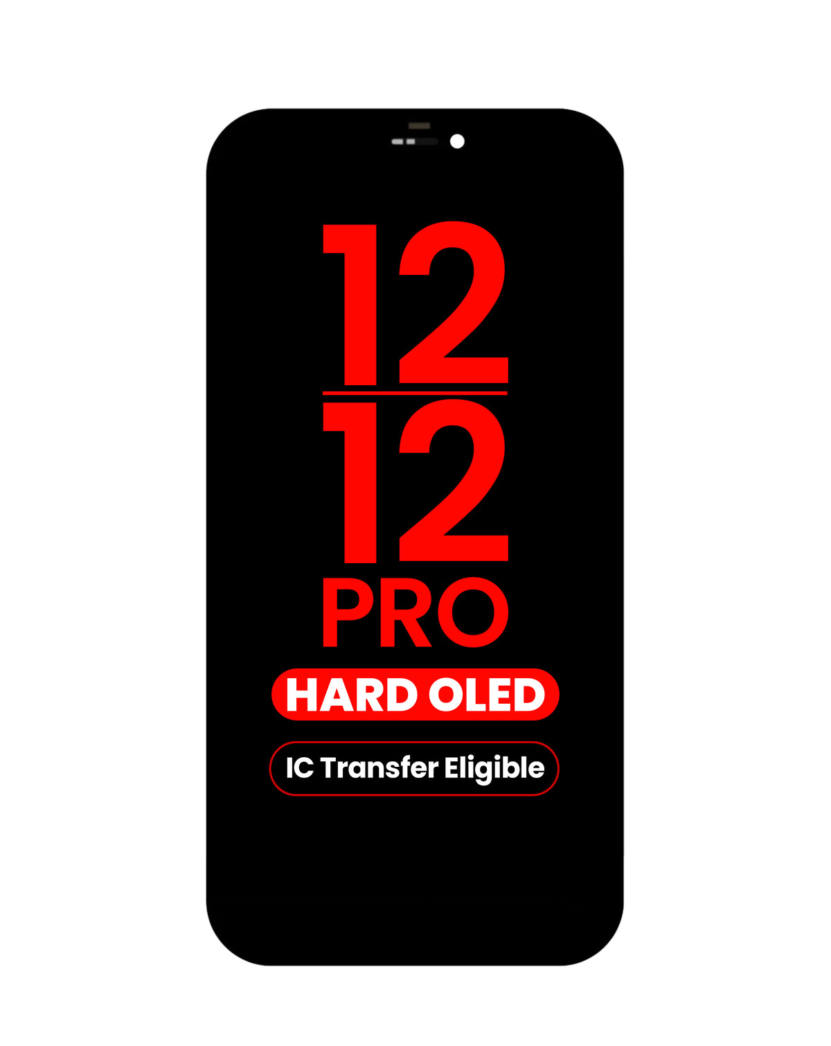 OLED Assembly for iPhone 12 Pro / 12 (Aftermarket Hard / QV8) (IC Transfer Eligible)