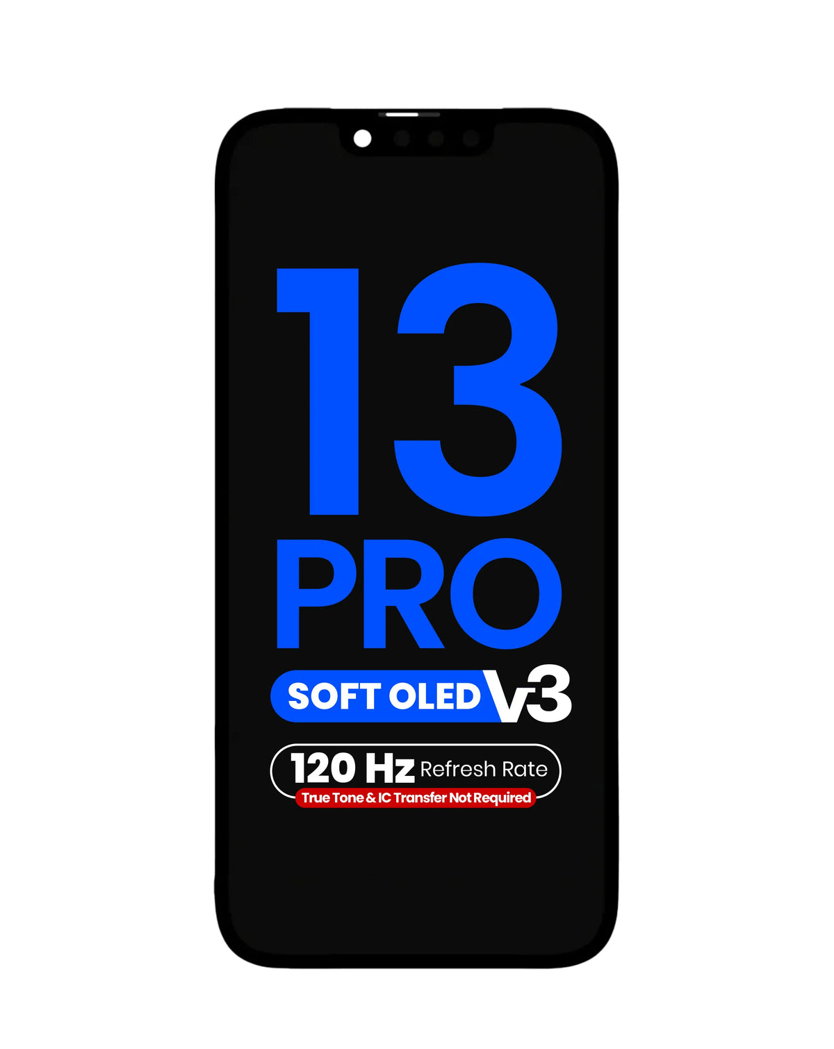 OLED Assembly for iPhone 13 Pro (True Tone Programming and IC Transfer NOT REQUIRED) (Aftermarket QV8 V3 / Soft / 120HZ)