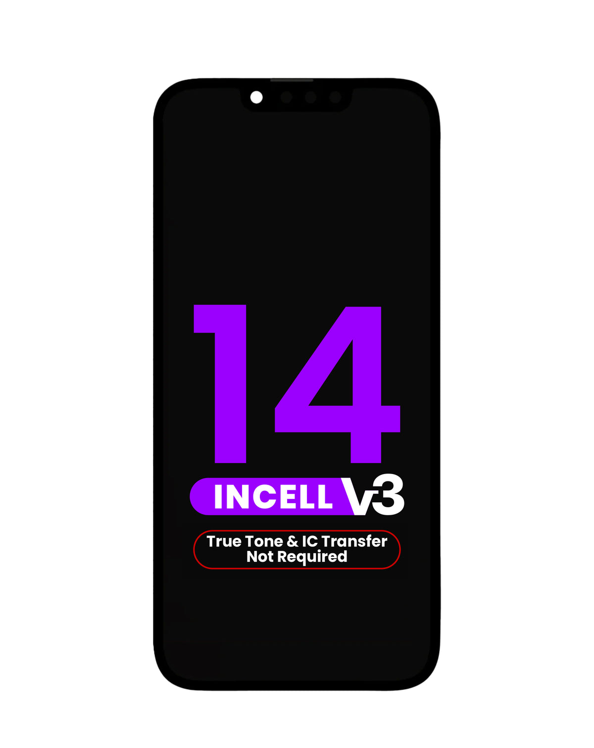 LCD Assembly for iPhone 14 (True Tone Programming and IC Transfer NOT REQUIRED) (Aftermarket Incell / QV7 V3)