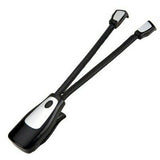 With It LED Duo French Bull Booklights Dual Head Black Leather image 0