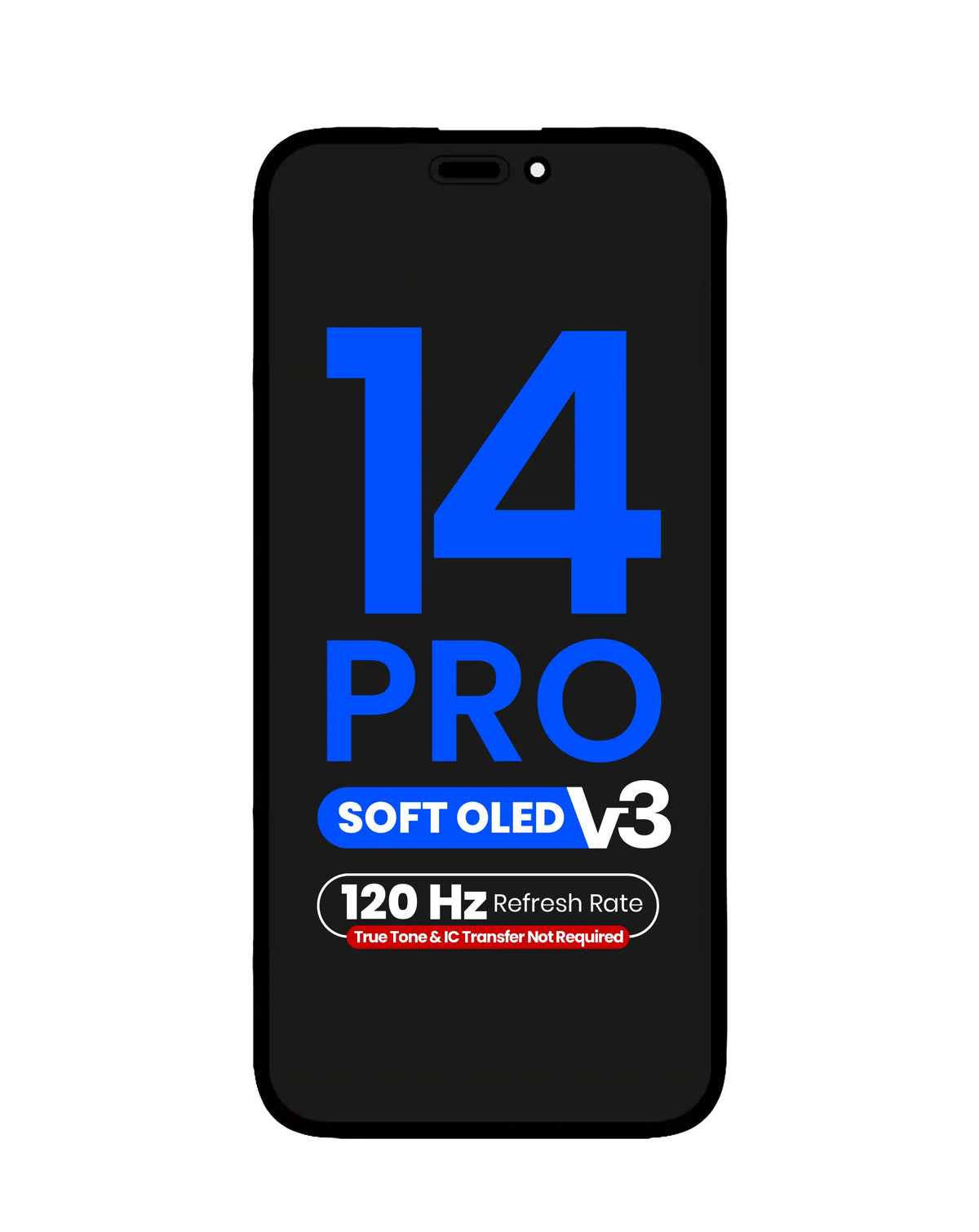 OLED Assembly for iPhone 14 Pro (True Tone Programming and IC Transfer NOT REQUIRED) (Aftermarket QV8 V3 / Soft / 120HZ)