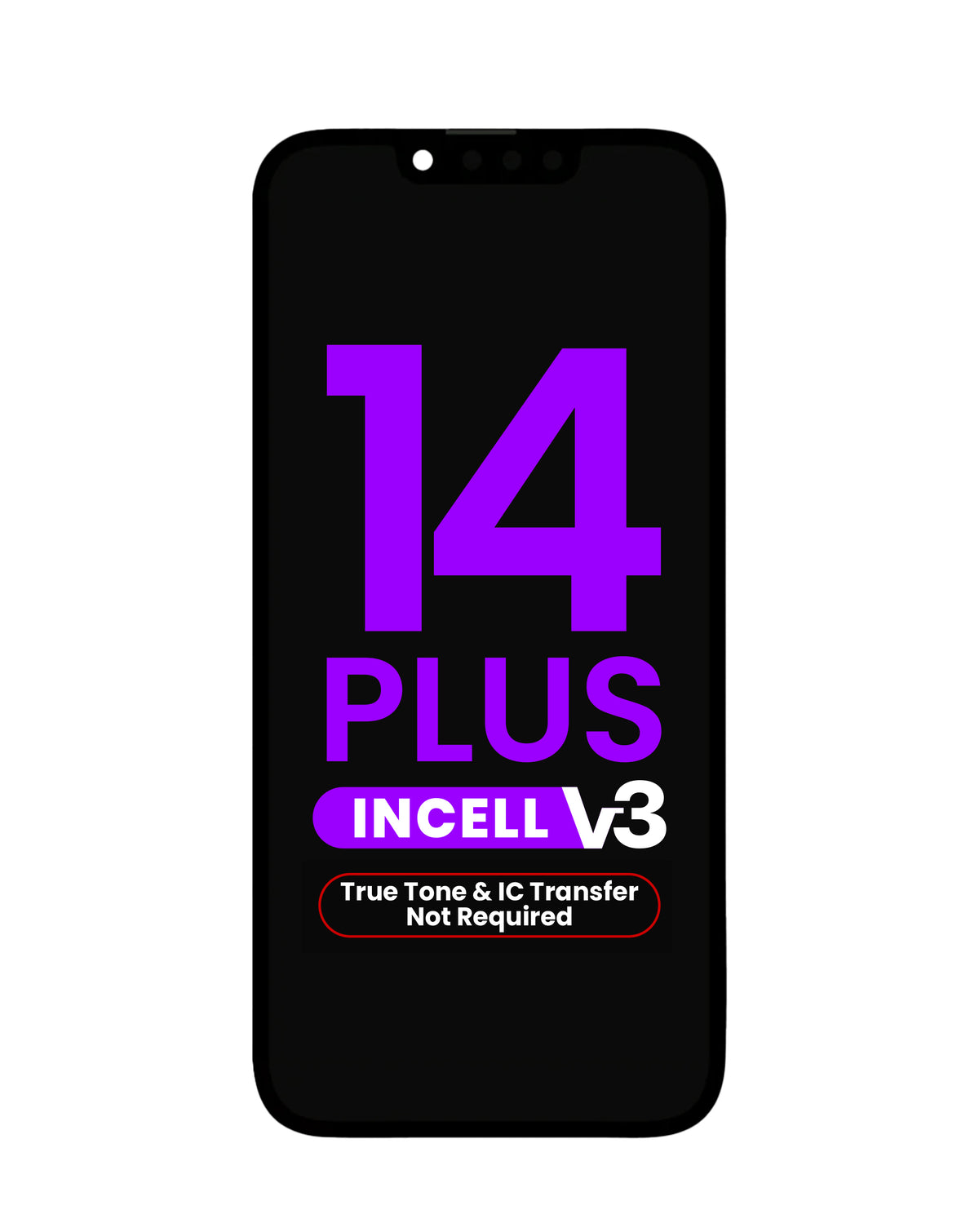 LCD Assembly for iPhone 14 Plus (True Tone Programming and IC Transfer NOT REQUIRED) (Aftermarket Incell / QV7 V3)
