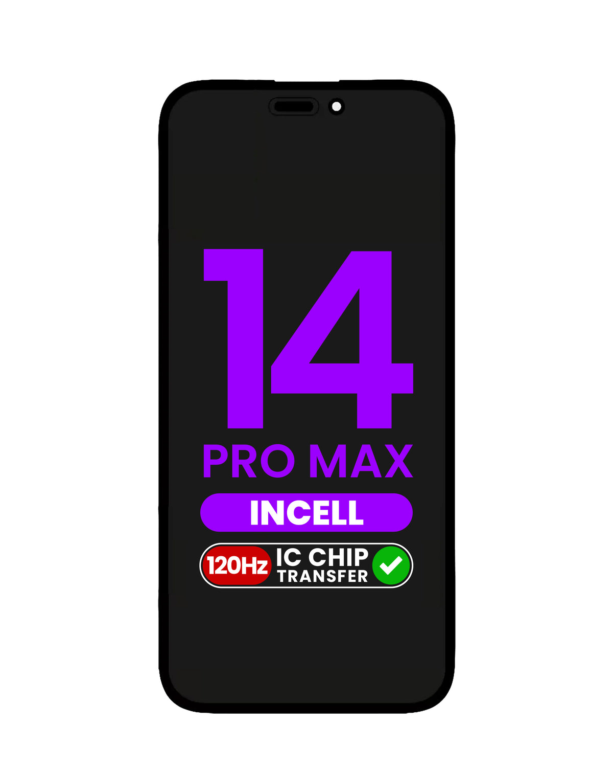 LCD Assembly for iPhone 14 Pro Max (Aftermarket Incell / QV7 / 120HZ) (IC Transfer Eligible)