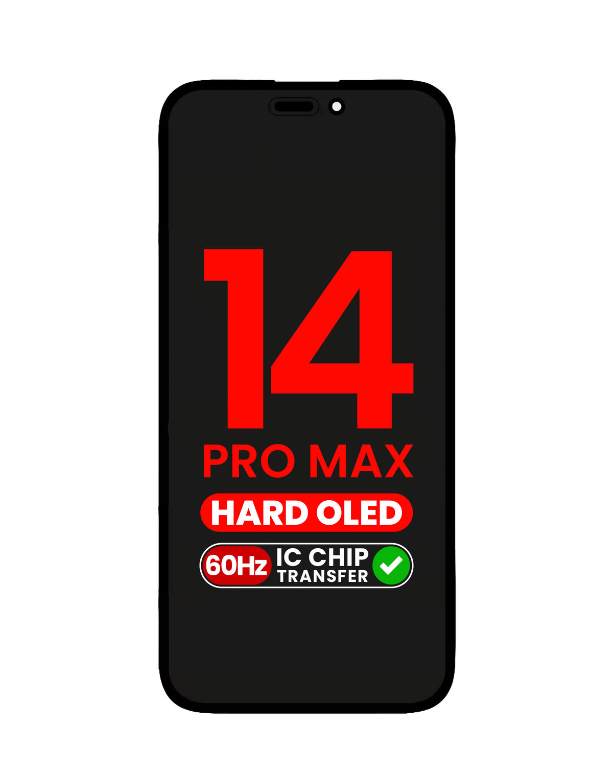 OLED Assembly for iPhone 14 Pro Max (Aftermarket Hard / QV8 / 60HZ) (IC Transfer Eligible)