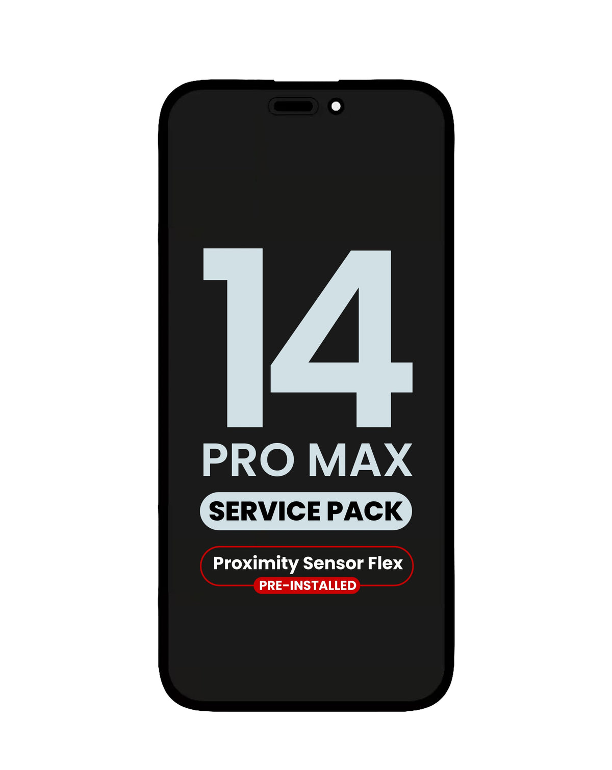 OLED Assembly with Proximity Sensor Flex Pre-Installed for iPhone 14 Pro Max (Service Pack)