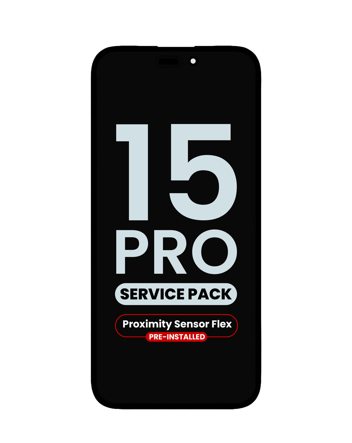 OLED Assembly with Proximity Sensor Flex Pre-Installed for iPhone 15 Pro (Service Pack)