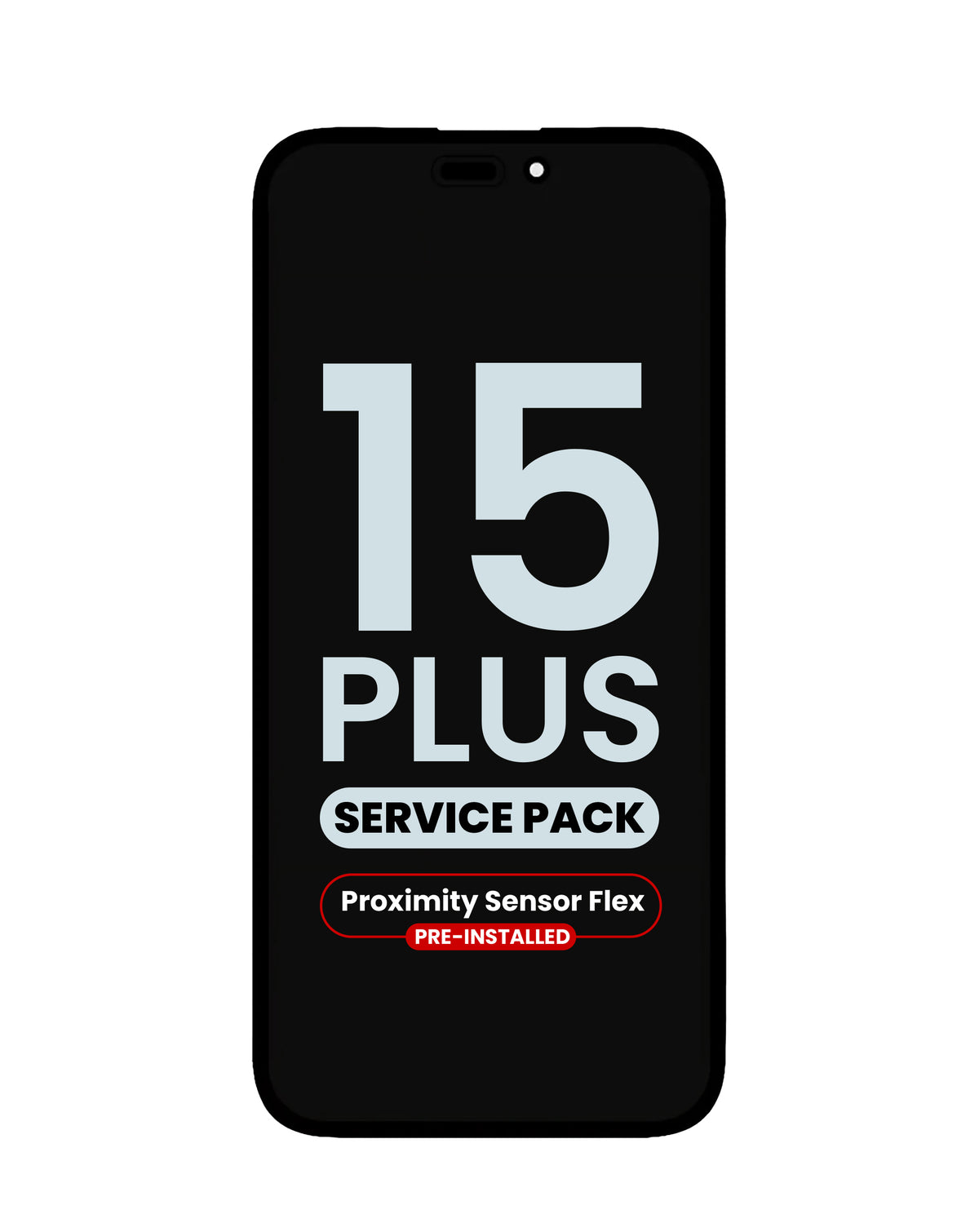 OLED Assembly with Proximity Sensor Flex Pre-Installed for iPhone 15 Plus (Service Pack)