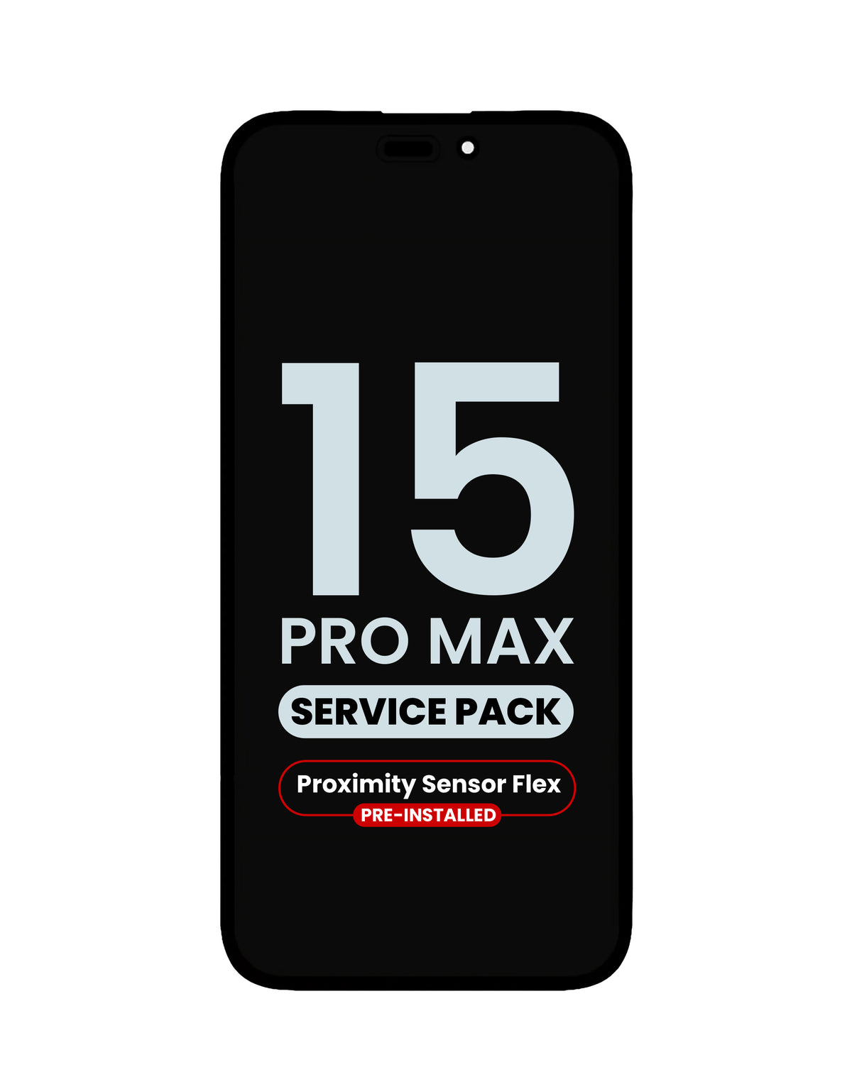 OLED Assembly with Proximity Sensor Flex Pre-Installed for iPhone 15 Pro Max (Service Pack)