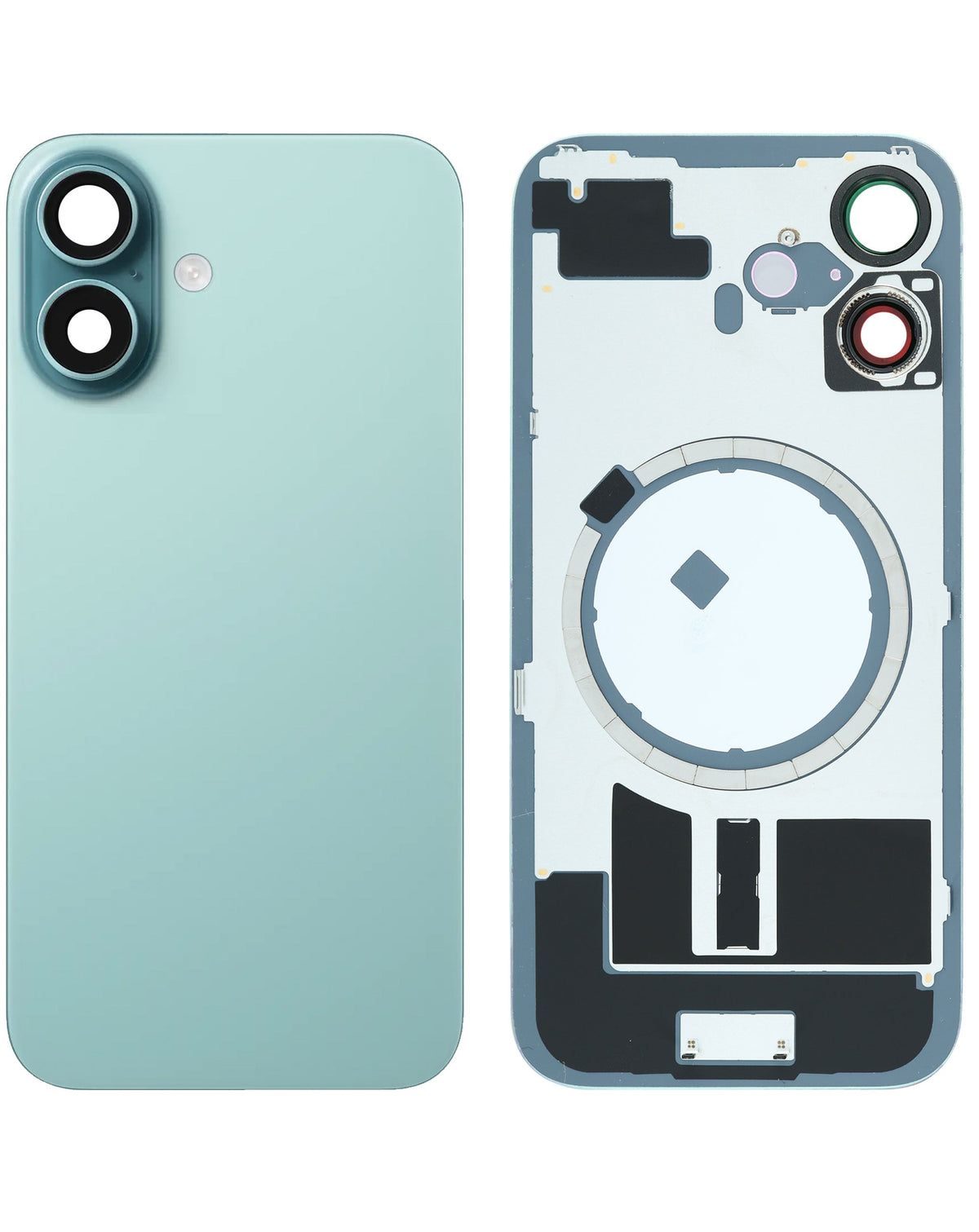 Back Glass with MagSafe Magnet for iPhone 16 (NO LOGO) (TEAL)