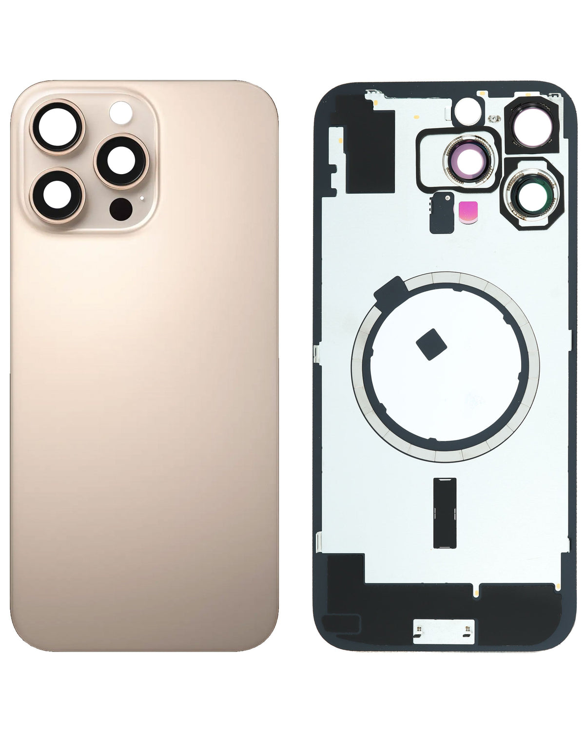 Back Glass with MagSafe Magnet for iPhone 16 Pro Max (NO LOGO) (DESERT TITANIUM)