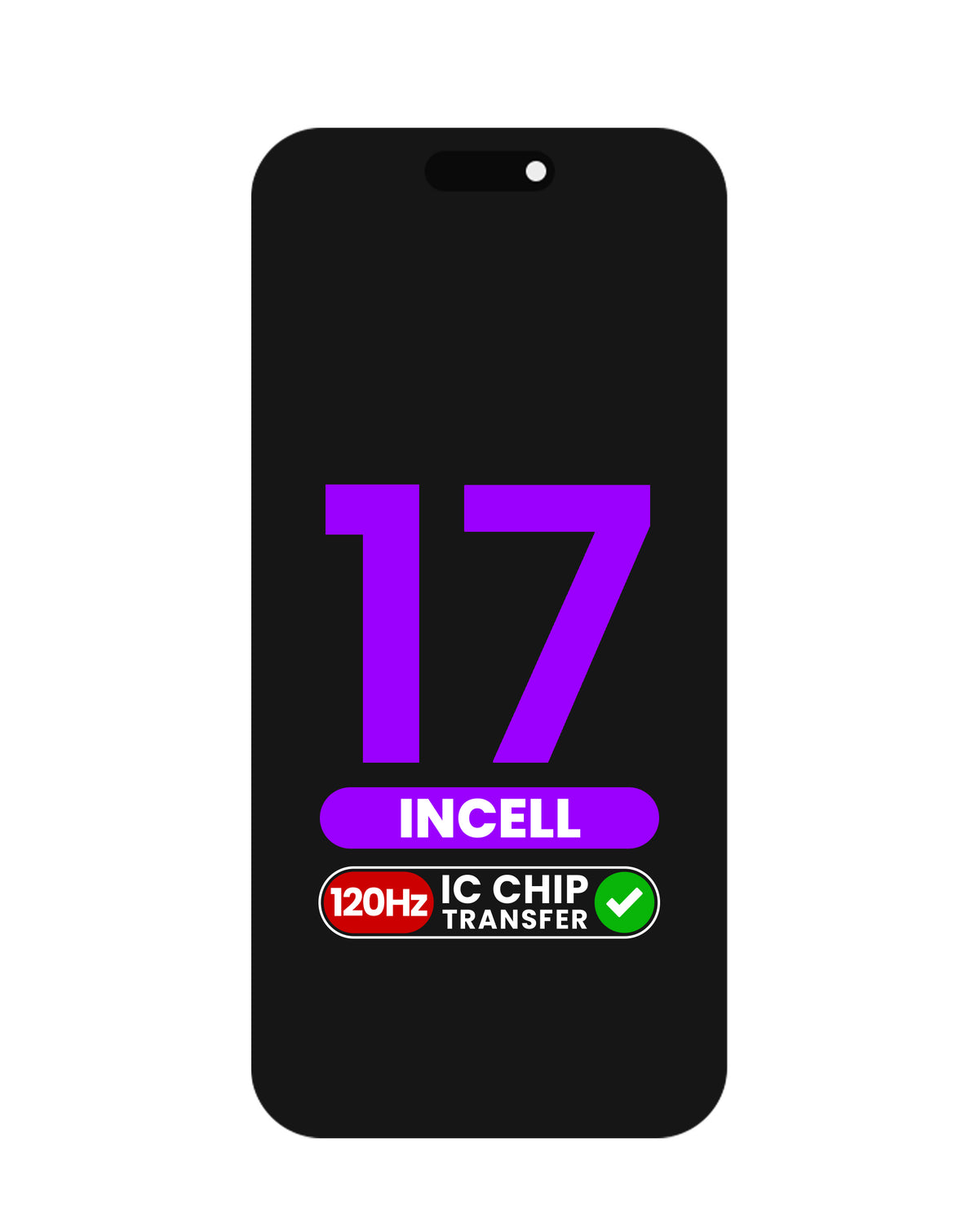 LCD Assembly for iPhone 17 (Aftermarket Incell / QV7 / 120HZ) (IC Transfer Eligible)