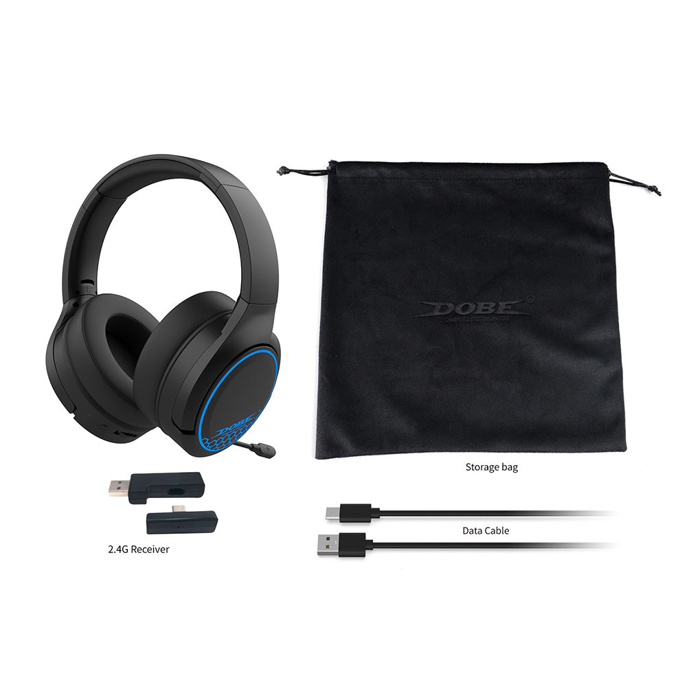 Dobe Gaming Wireless Headphones for PlayStation 4 / 5 / Switch / PC / Smart Phone / Tablet (Only Ground Shipping)