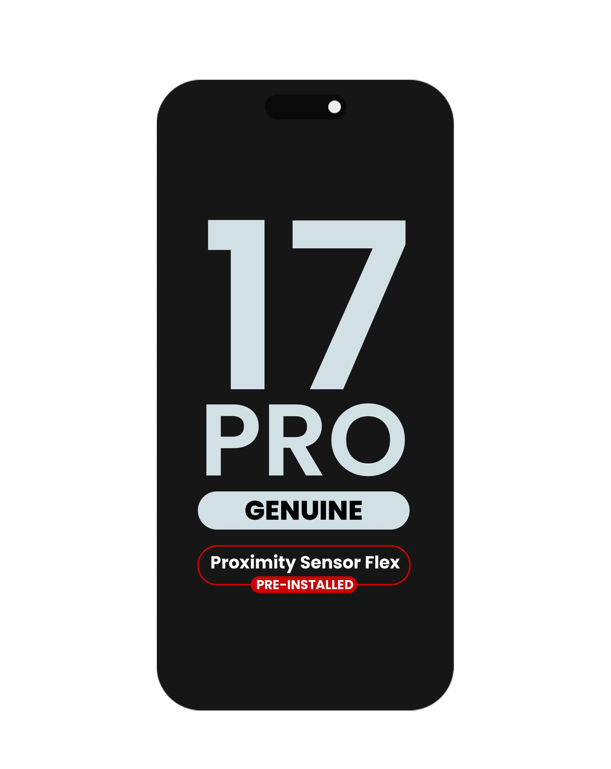 OLED Assembly with Proximity Sensor Flex Pre-Installed for iPhone 17 Pro (Genuine)