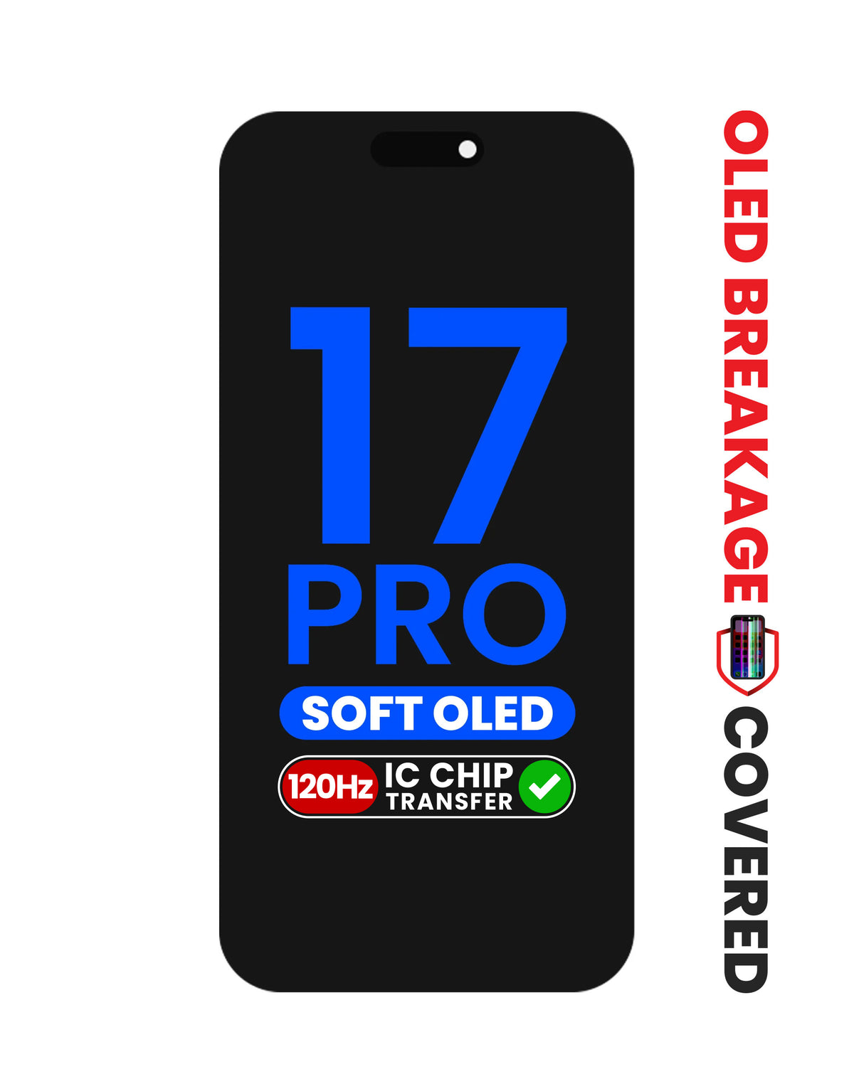 OLED Assembly for iPhone 17 Pro (Aftermarket Soft / QV8 / 120HZ) (Exclusive OLED Breakage Warranty) (IC Transfer Eligible)