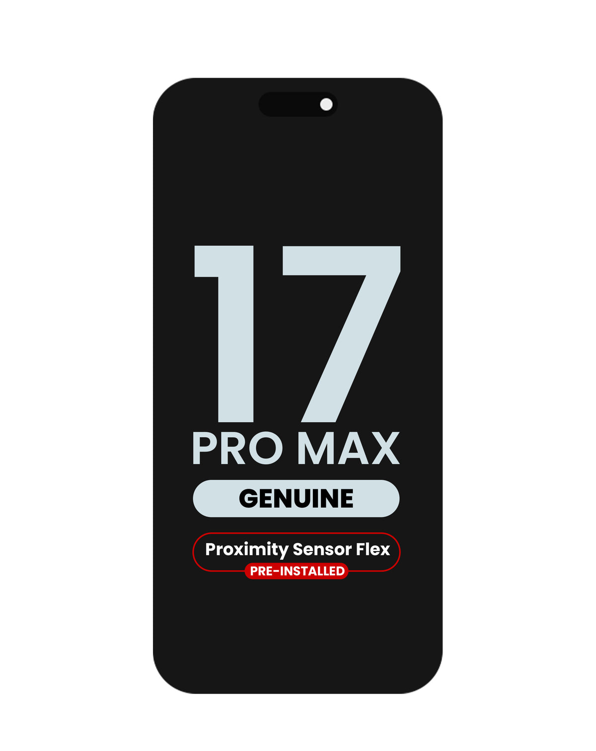 OLED Assembly with Proximity Sensor Flex Pre-Installed for iPhone 17 Pro Max (Genuine)