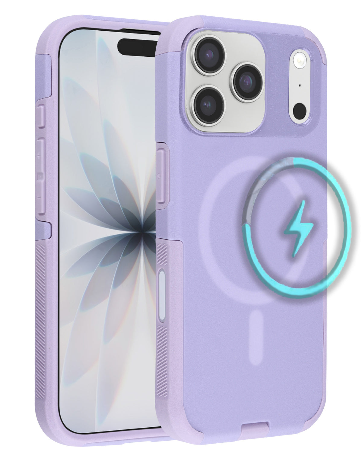 Dual Layer Cases with Wireless Charging for iPhone 17 Pro Max / 18 Pro Max (PURPLE) (Only Ground Shipping)