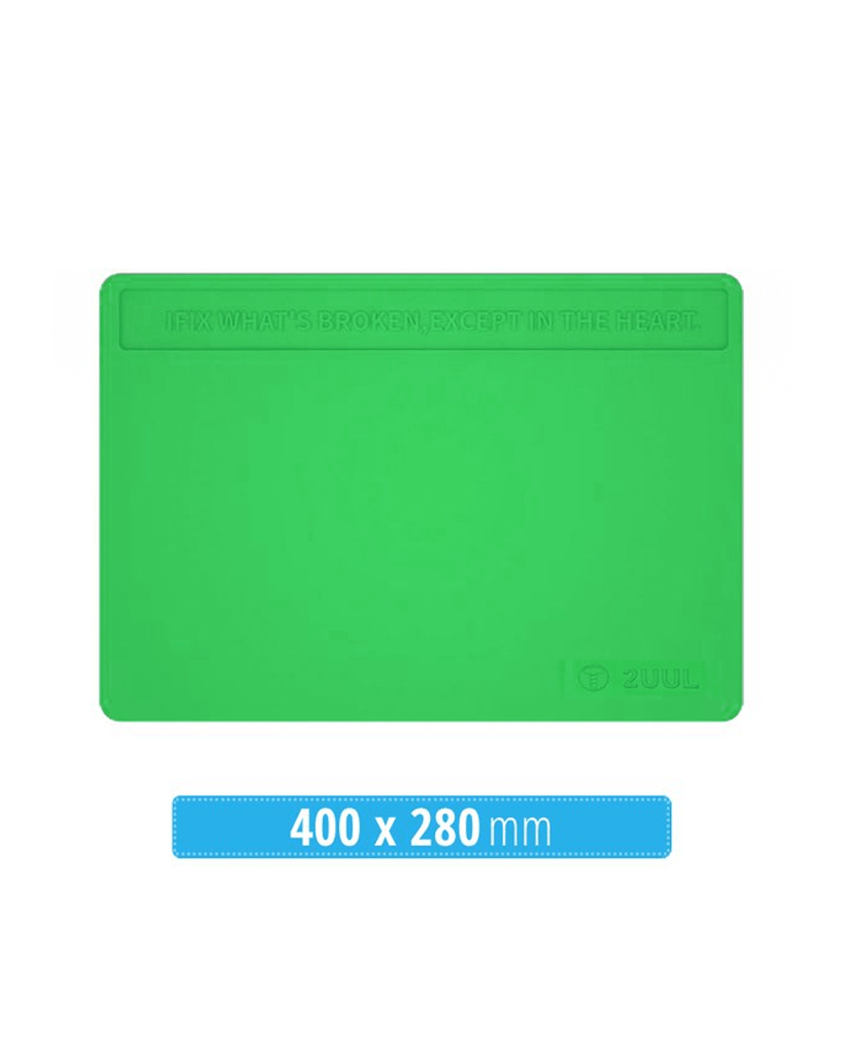 2UUL ST81 Heat Resisting Silicone Pad with Anti Dust Coating 400*280mm - GREEN (Only Ground Shipping)