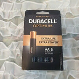 Duracell Optimum AA Batteries - 8 Pack Alkaline Battery with Resealable Tray image 0