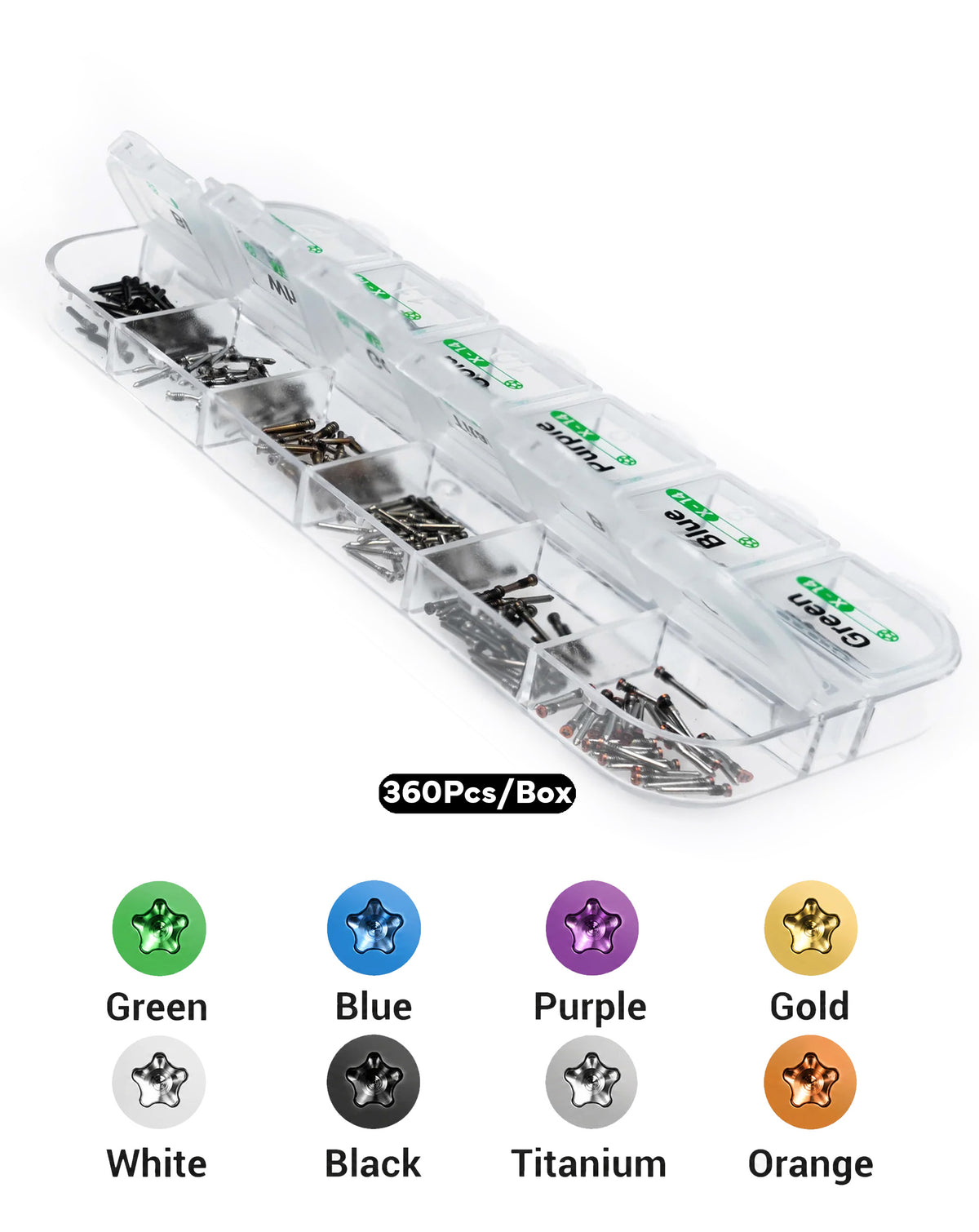 2UUL SC13 IP Color Screw Charge Port Spare Screw Kit (360 Pieces Set) (Only Ground Shipping)