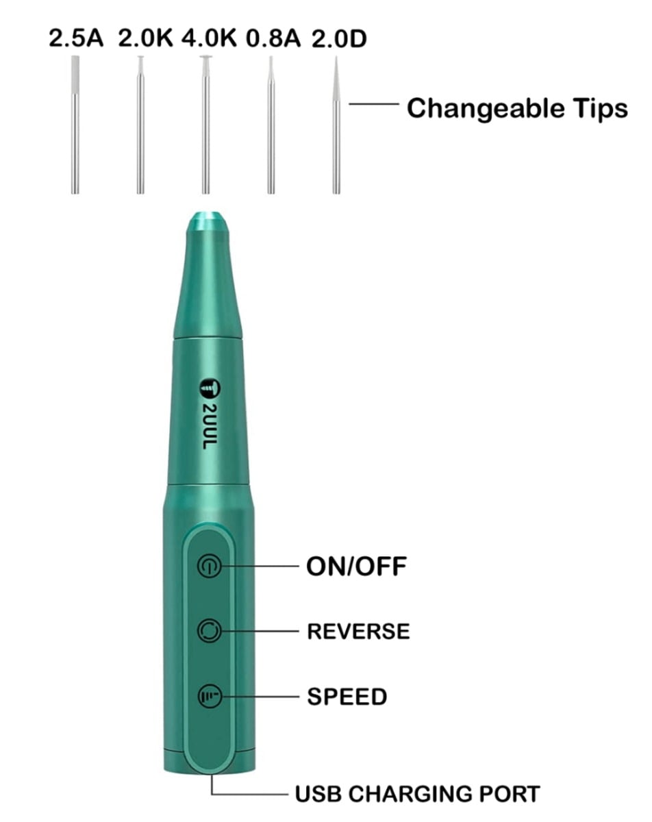 2UUL DA81 Chargeable Polish Drill Pen for Phone Repair
