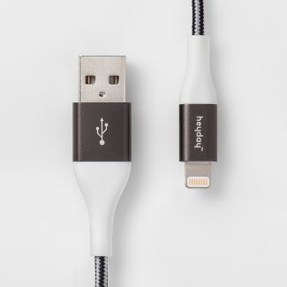 heyday Lightning to USB-A Braided Cable-Black/White image 0