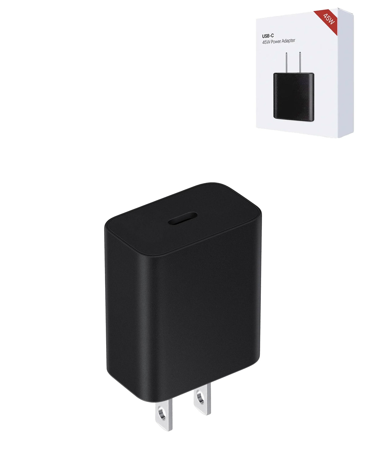 Super Fast USB-C Wall Adapter (45W) (BLACK) (Only Ground Shipping)