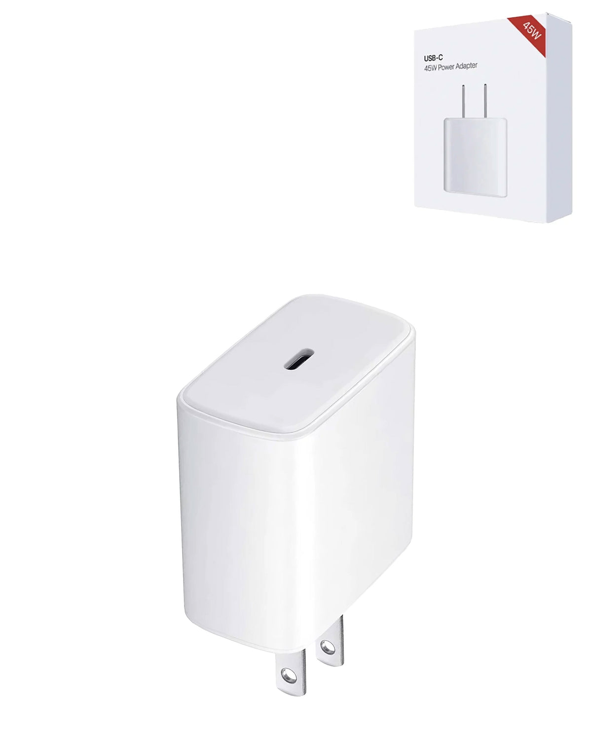 Super Fast USB-C Wall Adapter (45W) (WHITE) (Only Ground Shipping)