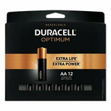 Duracell Optimum AA Batteries - 12 Pack Alkaline Battery with Resealable Tray image 0