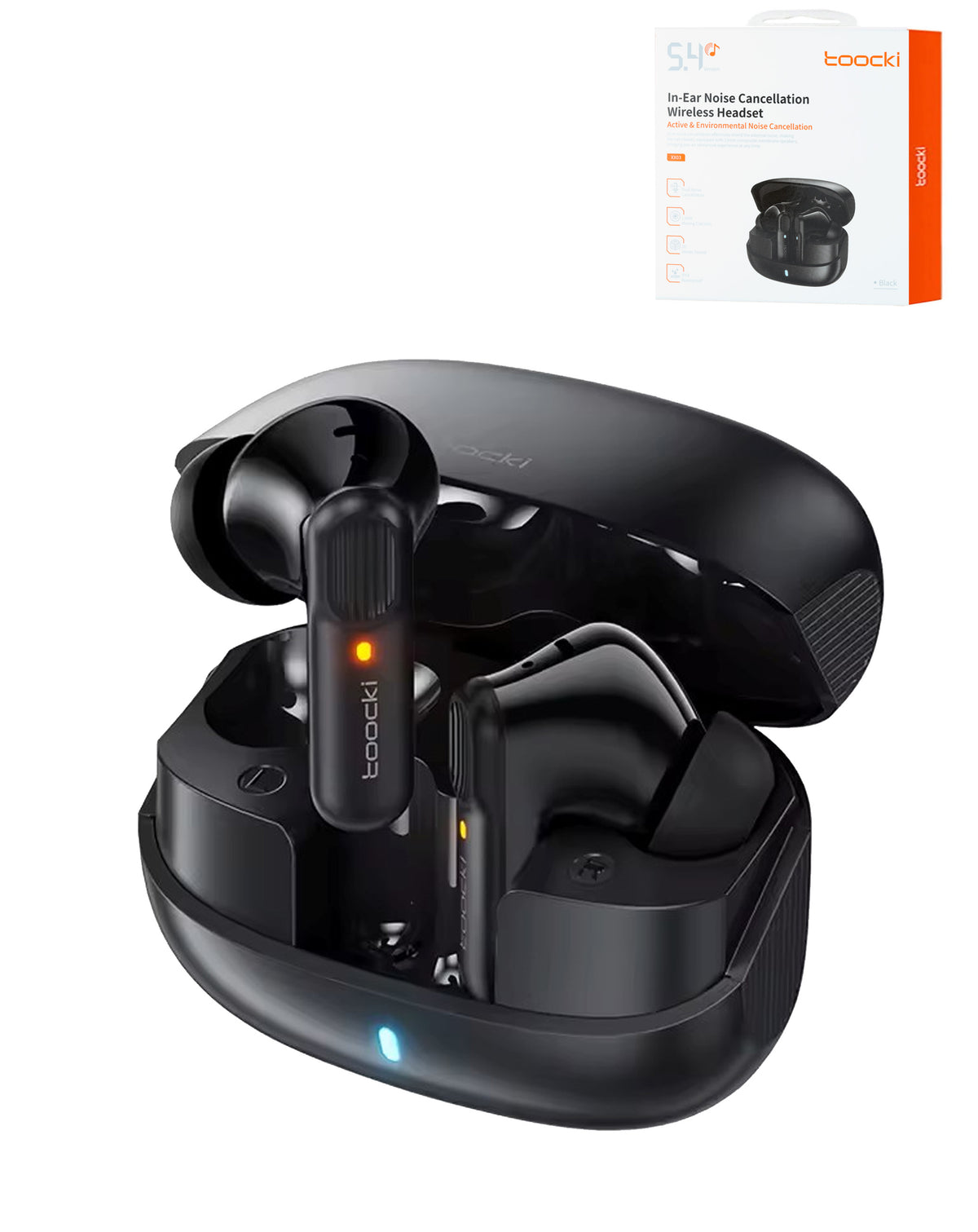Toocki Hi-Fi Active Noice Cancelling Earbuds (BLACK) (Only Ground Shipping)