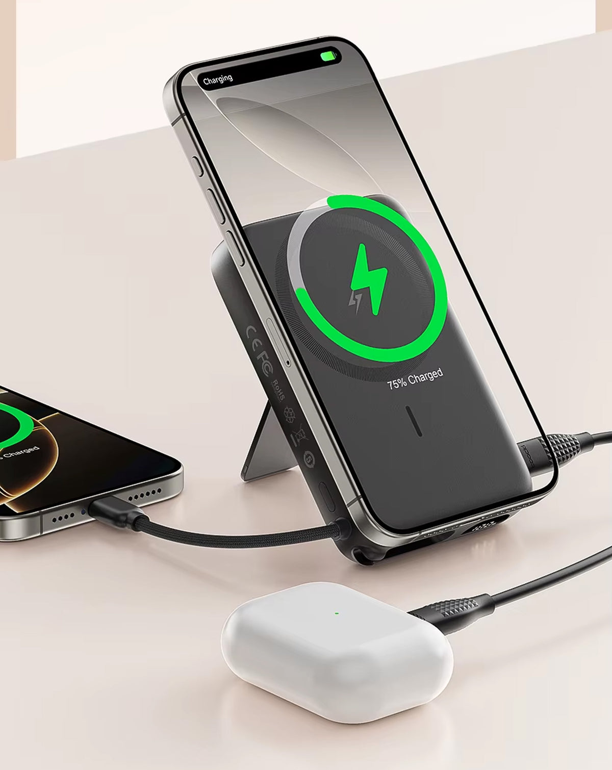 Toocki Magnetic Wireless Power Bank with Built-In Cable (10000 mAh/22.5W) (Only Ground Shipping)