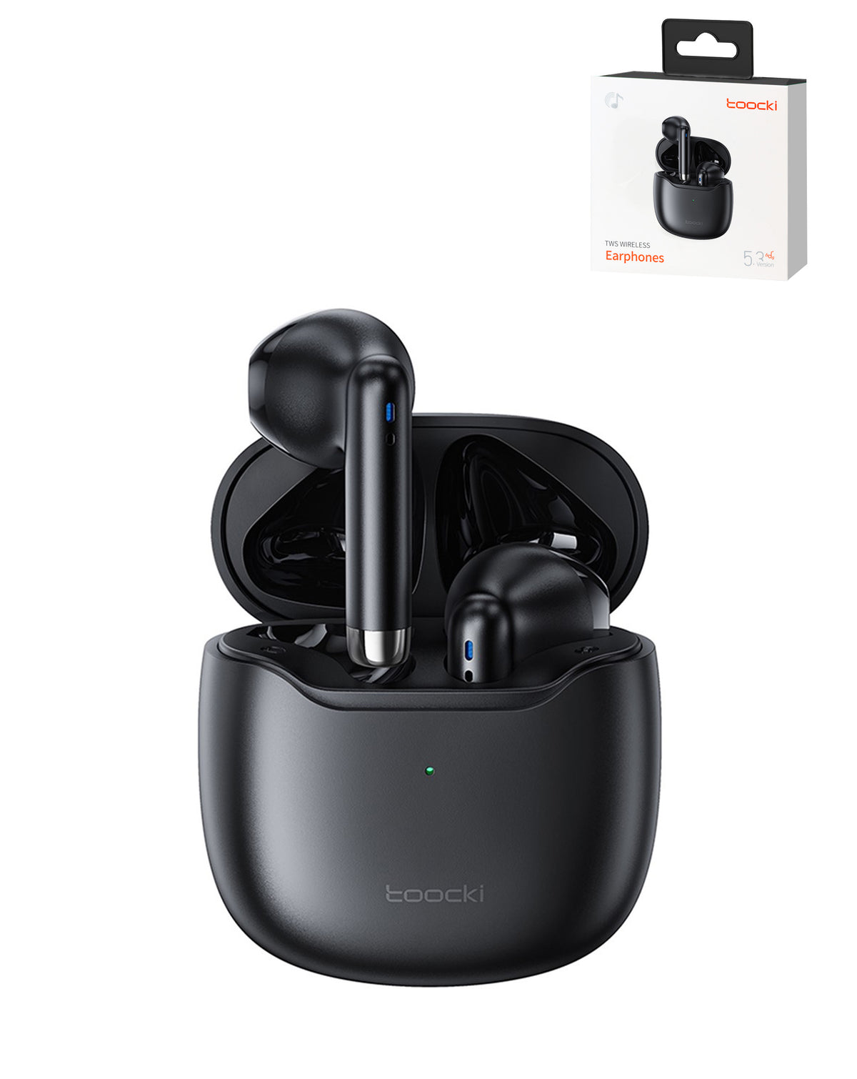 Toocki TWS Bluetooth 5.3 Waterproof Wireless Earbuds (BLACK) (Only Ground Shipping)