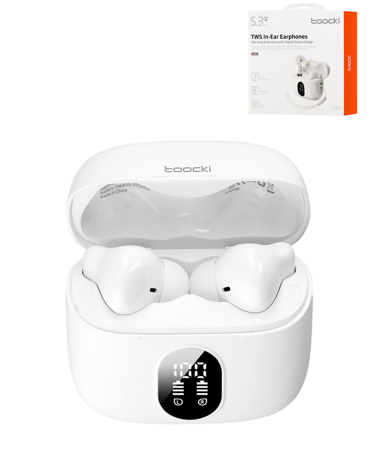 Toocki TWS Wireless In-Ear Sleep Comfort Earbuds (WHITE) (Only Ground Shipping)
