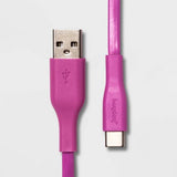 Heyday 3' Lightning to USB-A Flat Cable - Pink image 0
