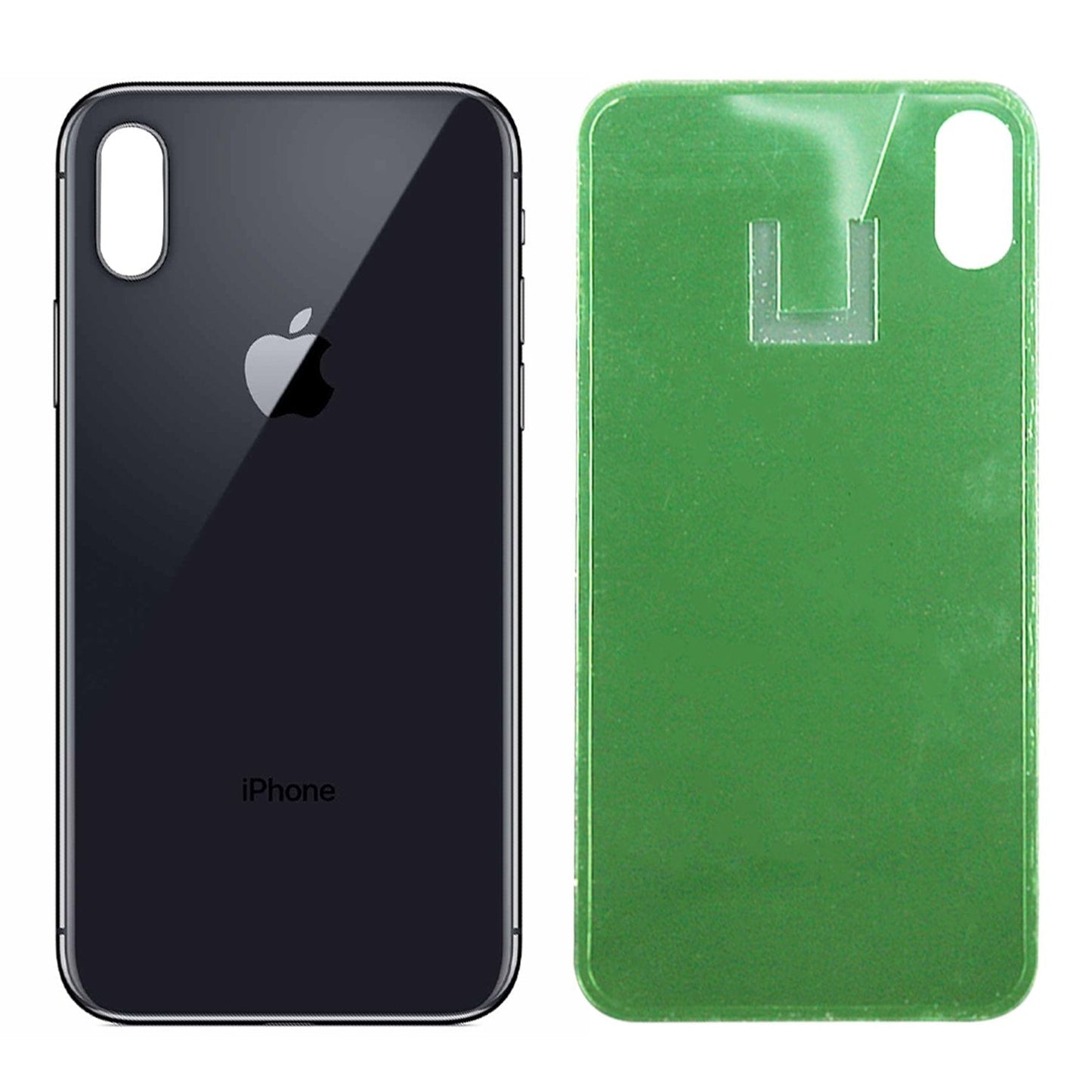 iPhone XMax BatteryCover Glass Housing Rear BackDoor Replacement part-Black image 0