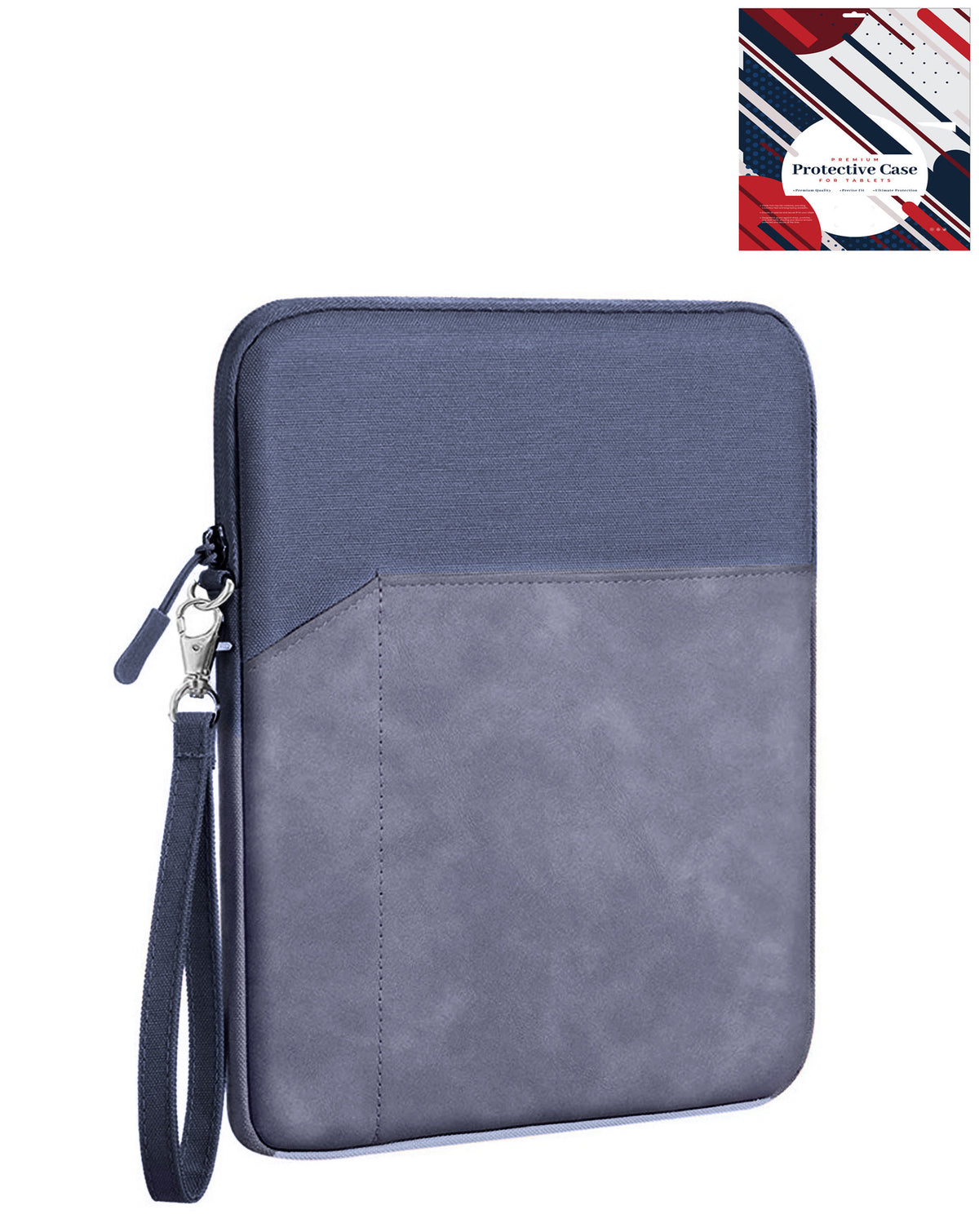 Universal 9-12 Inch Tablet Sleeve with Zipper Pocket and Wrist Strap (BLUE) (Only Ground Shipping)
