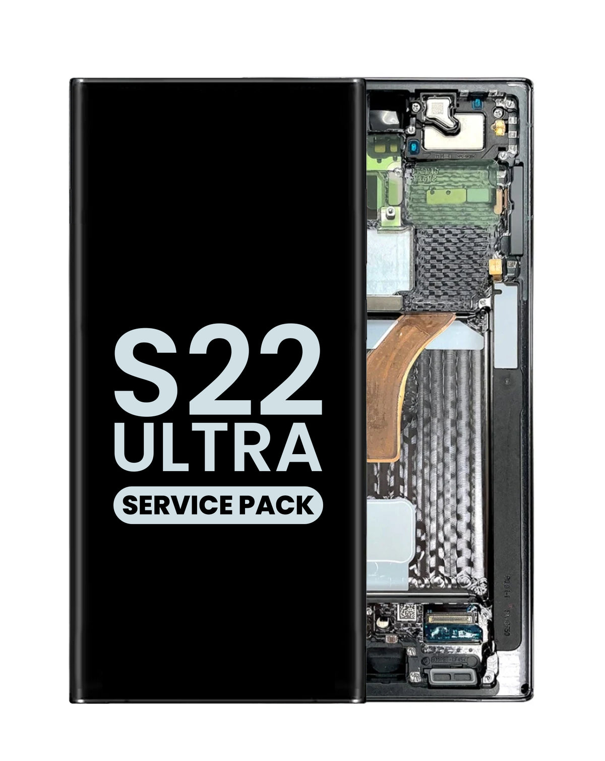 OLED Assembly with Frame for Galaxy S22 Ultra (S908) (Graphite) (Service Pack)