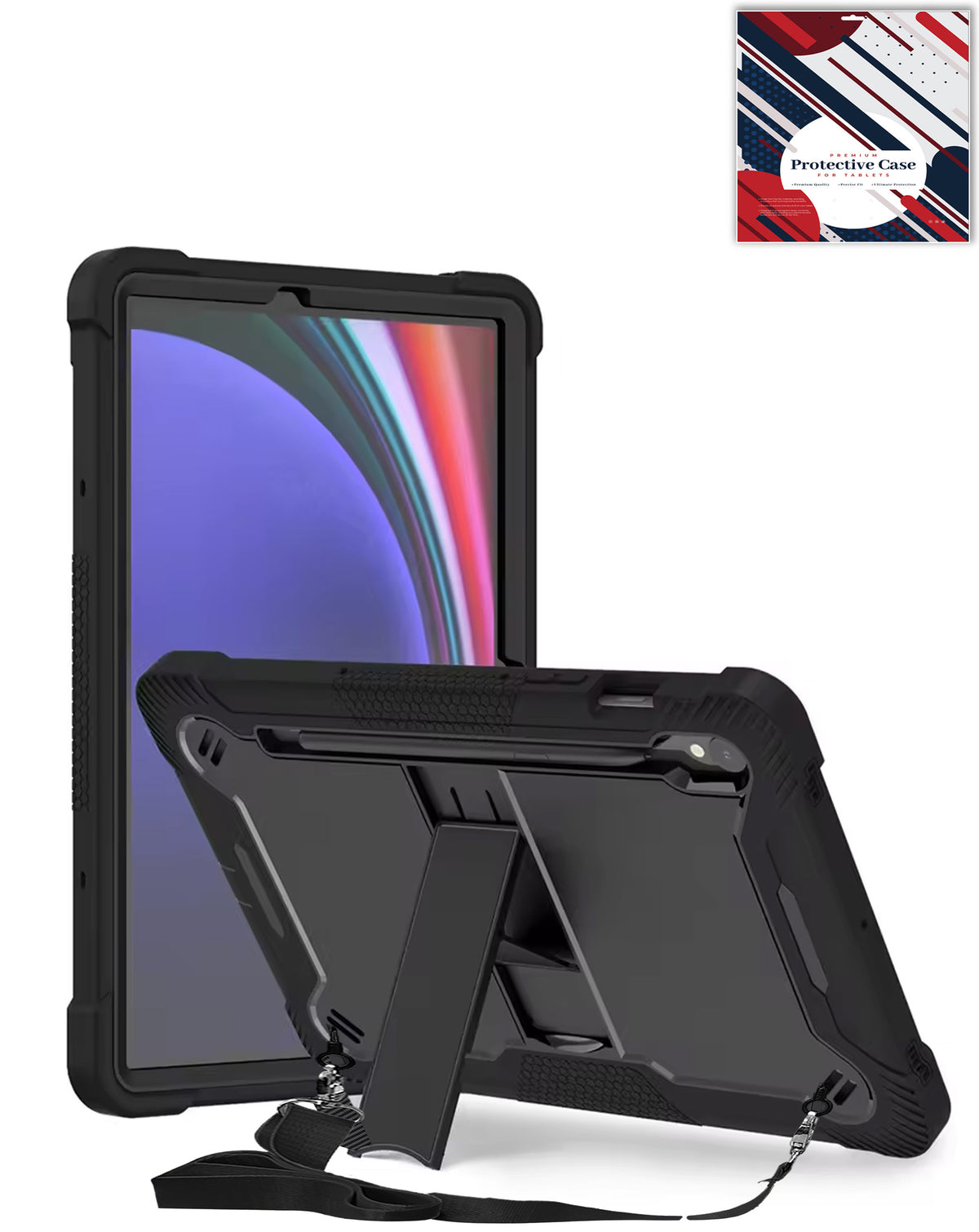 TriShield Tablet Case with Kickstand (BLACK) for Galaxy Tab S11 (X730 / X736B) (Only Ground Shipping)