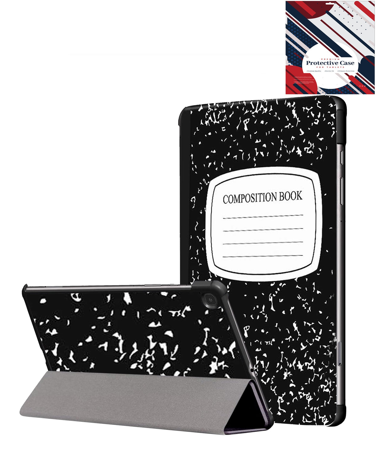 Old Style Notebook Design Case for Galaxy Tab S6 lite 10.4" - COMPOSITION BOOK (Only Ground Shipping)