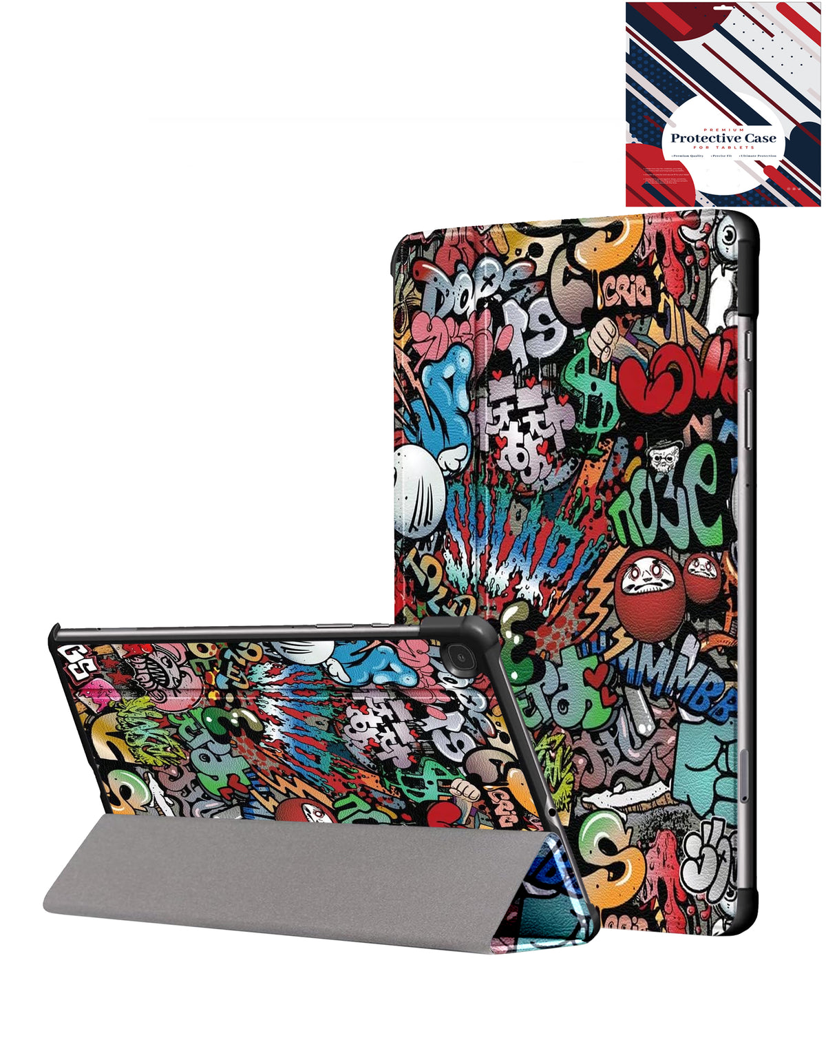 Old Style Notebook Design Case for Galaxy Tab S6 lite 10.4" - GRAFFITI (Only Ground Shipping)