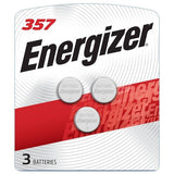 Energizer 3pk 357/303 Batteries Silver Oxide Button Battery image 0
