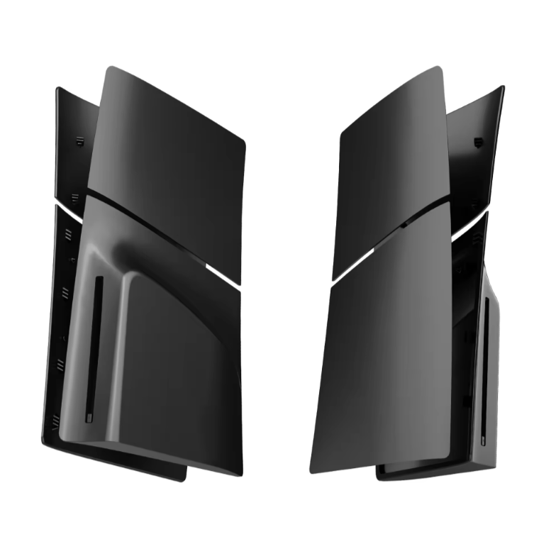 Faceplate Cover (BLACK) (4 Piece Set) for PlayStation 5 Slim Disc Edition (NO LOGO) (Only Ground Shipping)