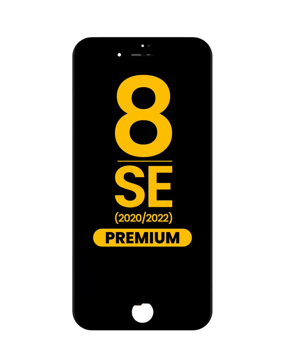LCD Assembly with Steel Plate for iPhone 8 / SE (2020 / 2022) (BLACK) (Premium / LG)